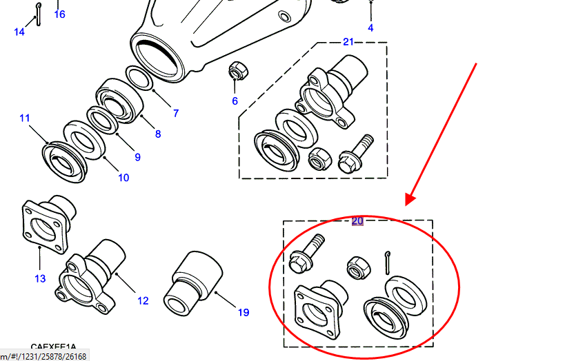 Diferenciāļa flancis ar blīvslēgu STC4858 D1 D2 RRC DEF - Image 2